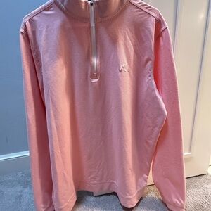 Rhoback Peach Zip Up Sweater Lightweight Performance SantaMaria